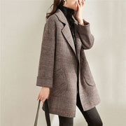 Plaid Wool Coat