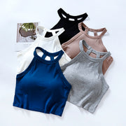 Back Open Cami Top With Pad