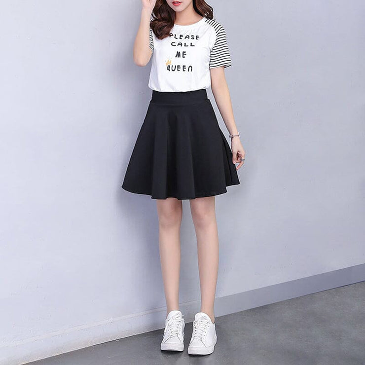 A-Line Skirt With Lining Shorts