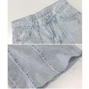 Wide Leg Patchworked Jeans