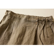 Solid Color Linen Shorts