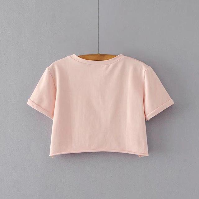 Pink Crop Top & Elastic Waist Shorts (2 Piece Set)